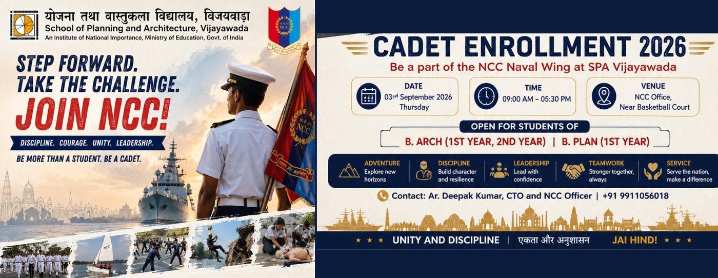 Join NCC – National Cadet Corps at School of Planning and Architecture Vijayawada